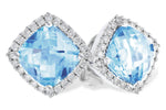 Allison Kaufman Aquamarine & Diamond Earrings in 14K White Gold, 1.75 ctw (E1500)