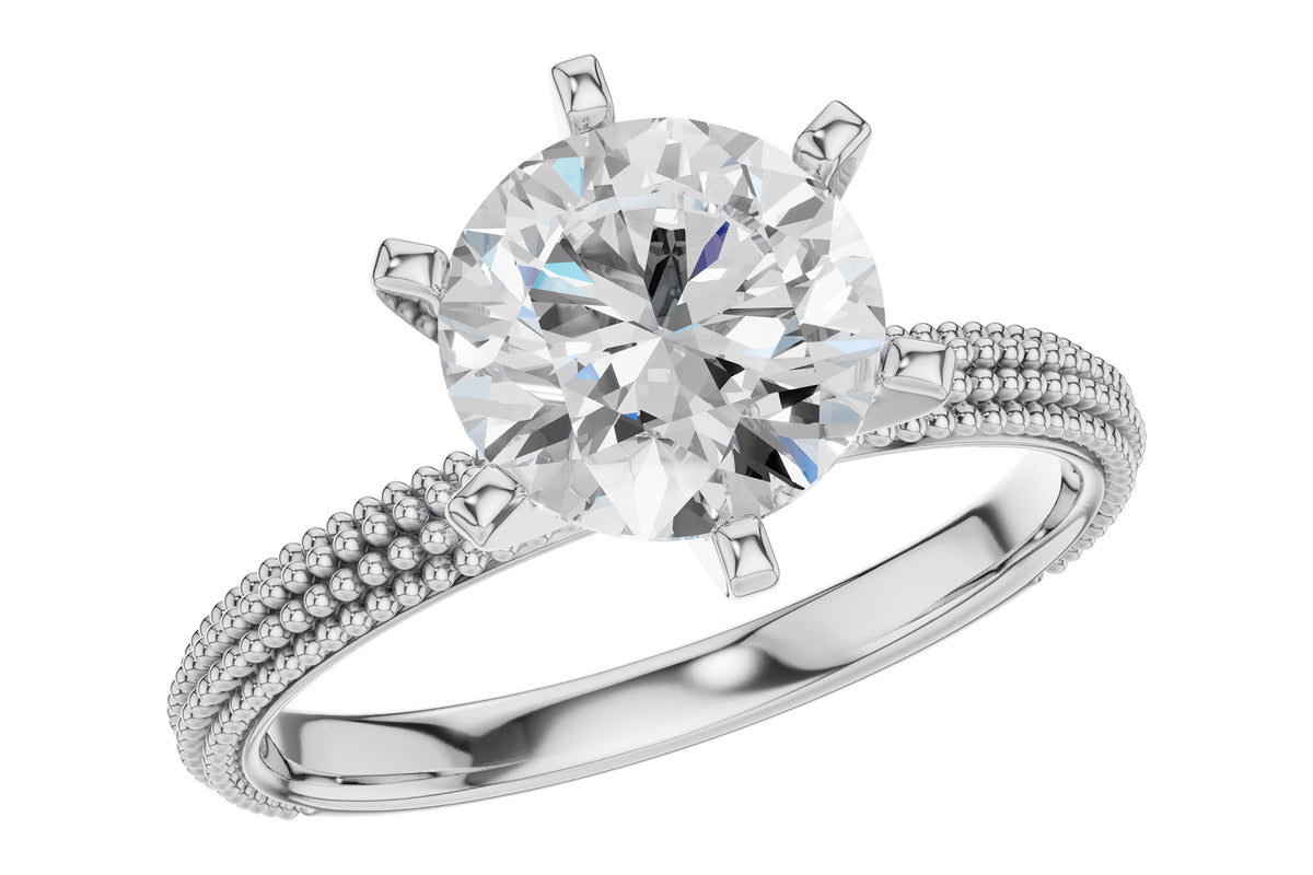 Allison Kaufman Engagement Ring Semi-Mount in 14K White Gold (L7900)