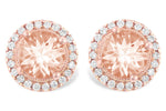 Allison Kaufman Morganite & Diamond Earrings in 14K Rose Gold, 1.60 ctw