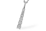 Allison Kaufman Diamond Necklace in 14K White Gold, 0.25 ctw (N8513)