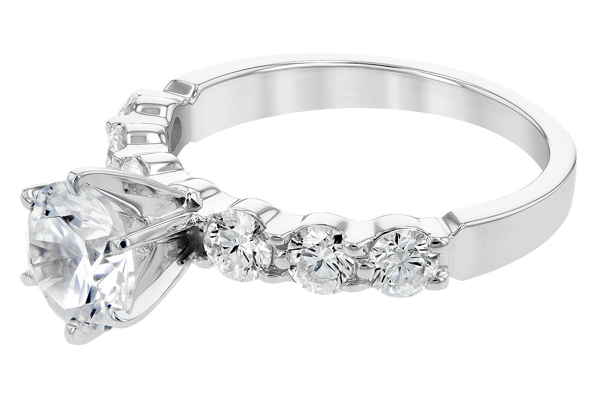 Allison Kaufman Diamond Engagement Ring Semi-Mount in 14K White Gold, 0.85 ctw, alternate view