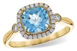 Allison Kaufman Aquamarine & Diamond Ring in 14K Yellow Gold, 1.40 ctw