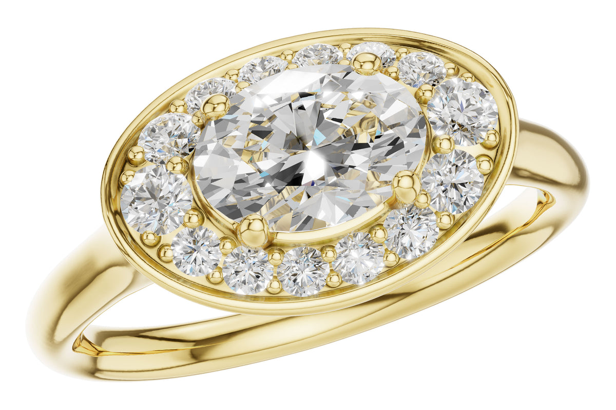 Allison Kaufman Diamond Engagement Ring Semi-Mount in 14K Yellow Gold, 0.25 ctw (L7934)