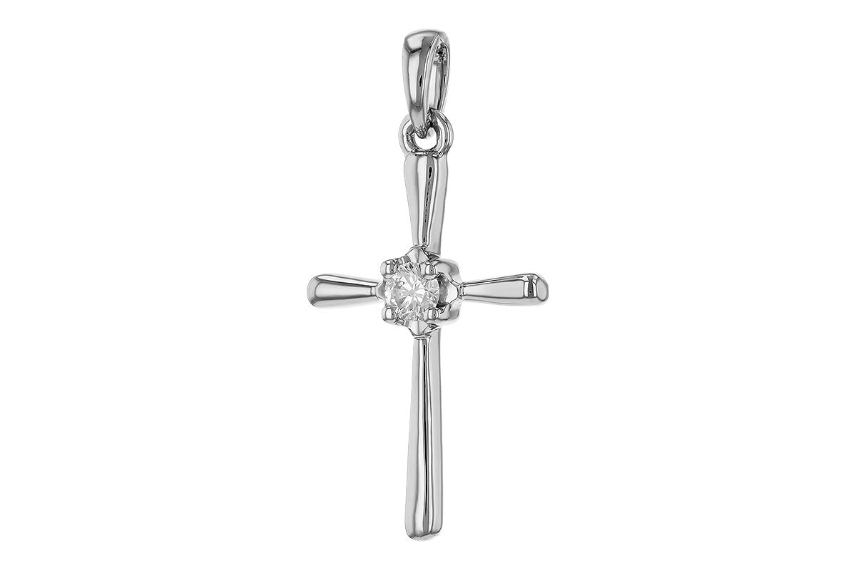 Allison Kaufman Diamond Pendant in 14K White Gold, 0.10 ctw (P6546), alternate view