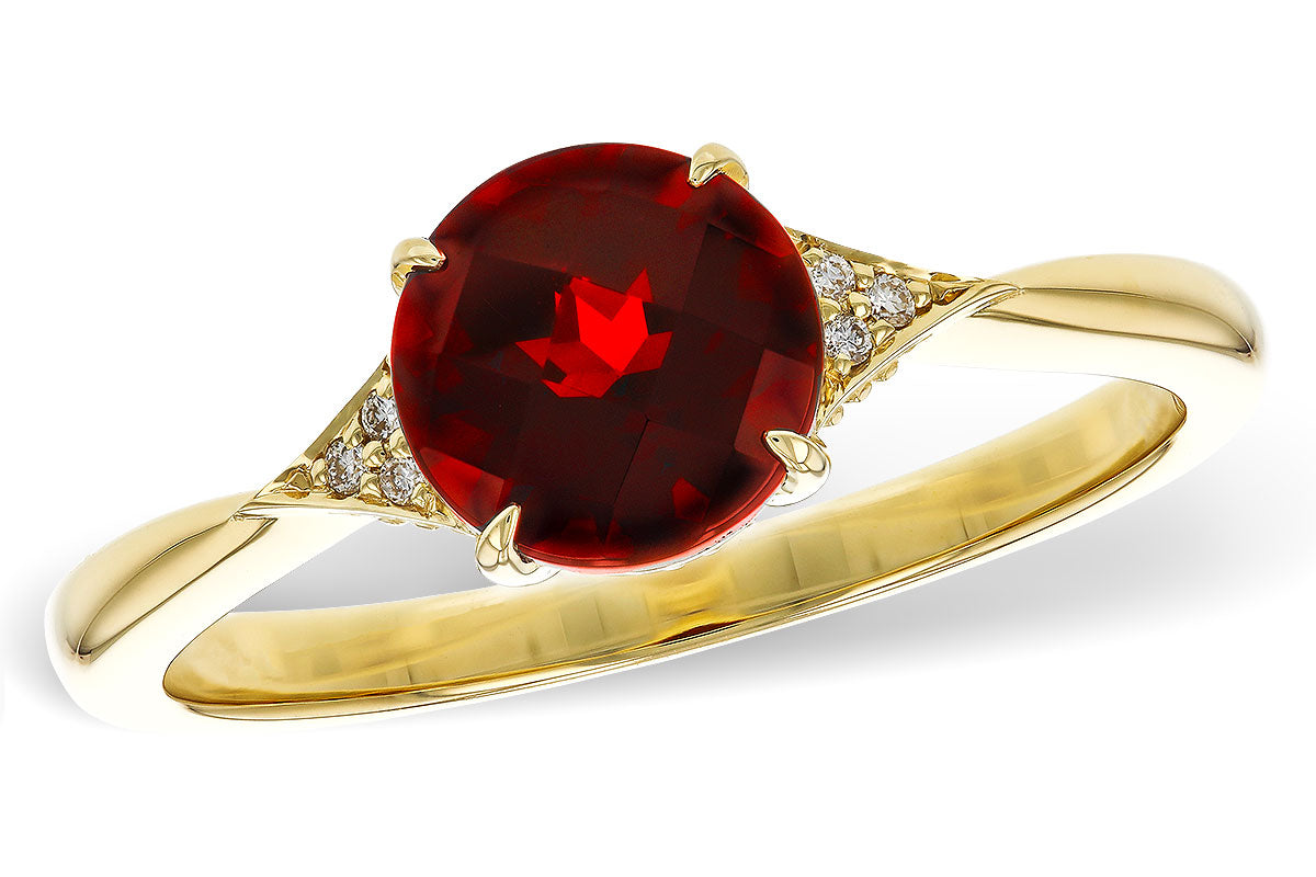 Allison Kaufman Garnet & Diamond Ring in 14K Yellow Gold, 1.48 ctw