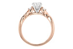 Allison Kaufman Diamond Engagement Ring Semi-Mount in 14K Rose Gold, 0.14 ctw, alternate view