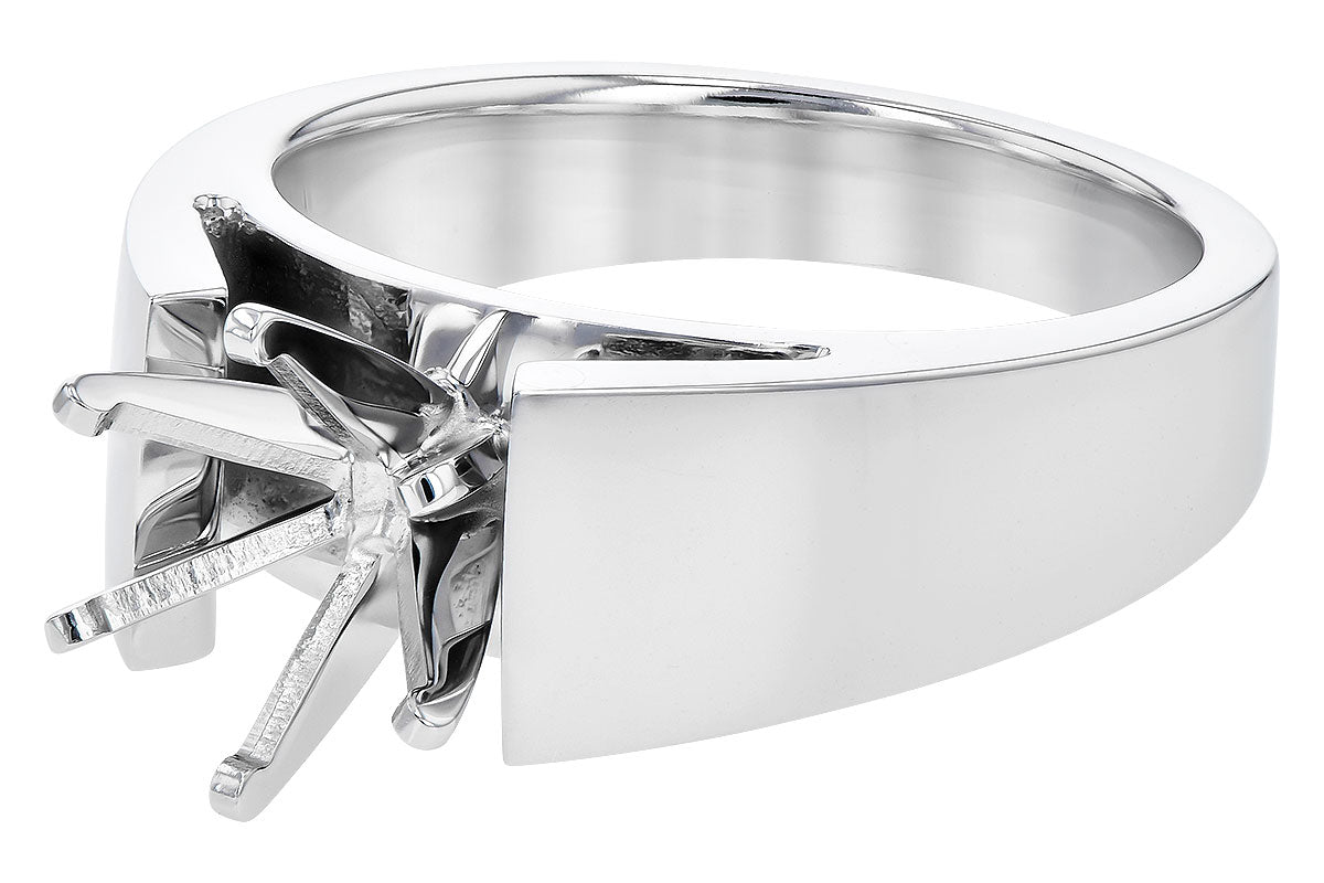 Allison Kaufman Engagement Ring Semi-Mount in 14K White Gold (L7806), alternate view