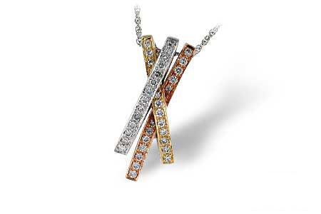 Allison Kaufman Diamond Necklace in 14K Yellow & White Gold, 0.49 ctw