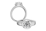 Allison Kaufman Engagement Ring Semi-Mount in 14K White Gold (L7922), alternate view