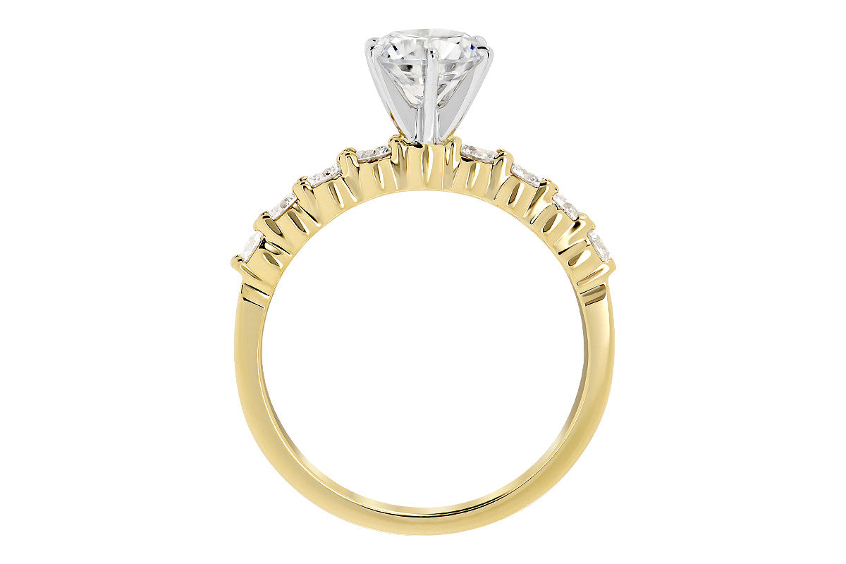 Allison Kaufman Diamond Engagement Ring Semi-Mount in 14K Yellow Gold, 0.44 ctw (LR830-44), alternate view