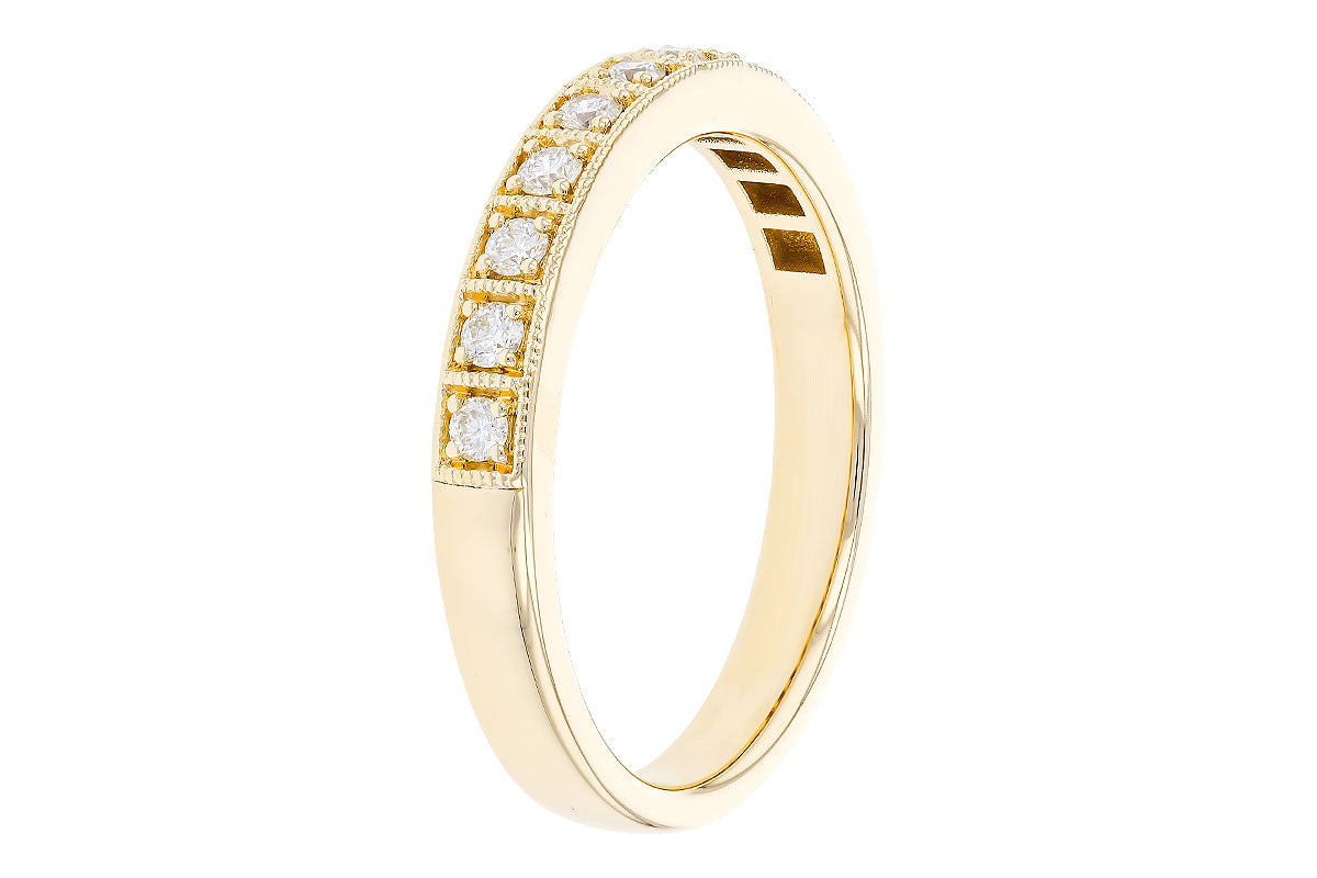 Allison Kaufman Diamond Wedding Band in 14K Yellow Gold, 0.23 ctw, alternate view