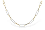 Allison Kaufman Diamond Necklace in 14K Yellow & White Gold, 1.00 ctw (N8355)