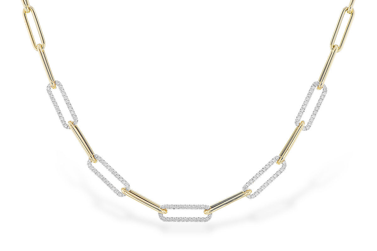 Allison Kaufman Diamond Necklace in 14K Yellow & White Gold, 1.00 ctw (N8355)