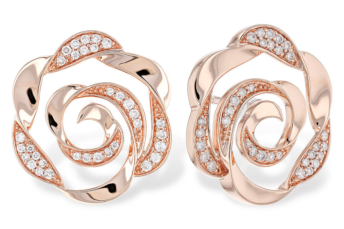 Allison Kaufman Diamond Earrings in 14K Rose Gold, 0.25 ctw (E2159)