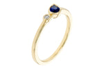 Allison Kaufman Sapphire & Diamond Ring in 14K Yellow Gold, 0.28 ctw, alternate view