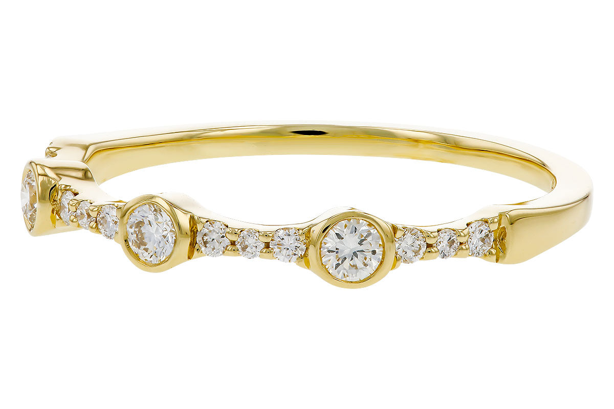 Allison Kaufman Diamond Wedding Band in 14K Yellow Gold, 0.21 ctw (W2626), alternate view