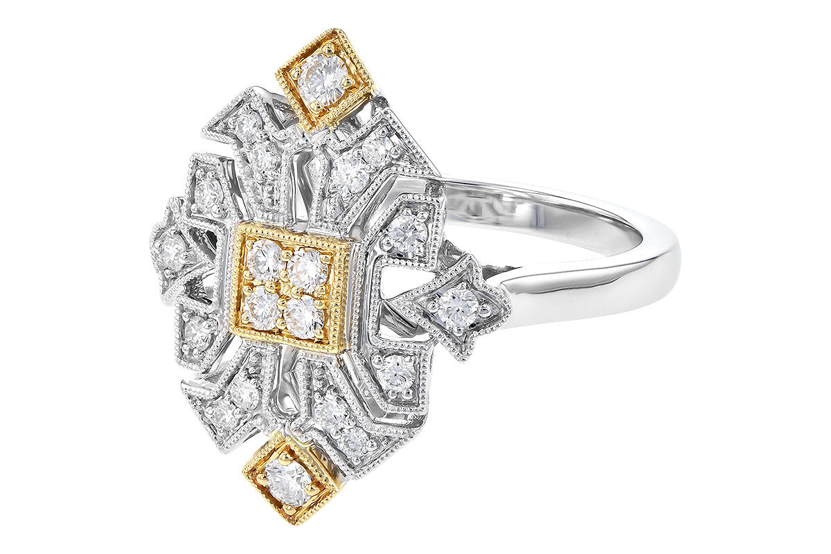 Allison Kaufman Diamond Ring in 14K Yellow & White Gold, 0.40 ctw (D5852), alternate view
