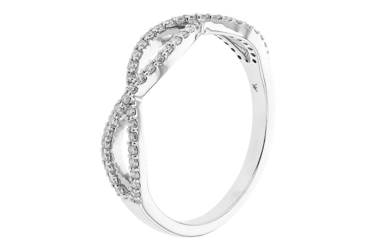 Allison Kaufman Diamond Wedding Band in 14K White Gold, 0.25 ctw (W2550), alternate view