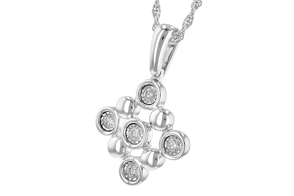 Allison Kaufman Diamond Necklace in 14K White Gold, 0.14 ctw (N8207), alternate view