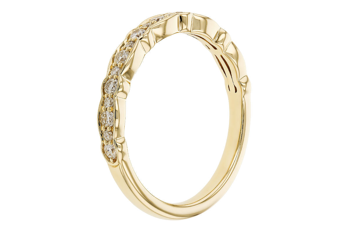 Allison Kaufman Diamond Wedding Band in 14K Yellow Gold, 0.32 ctw (W2563), alternate view