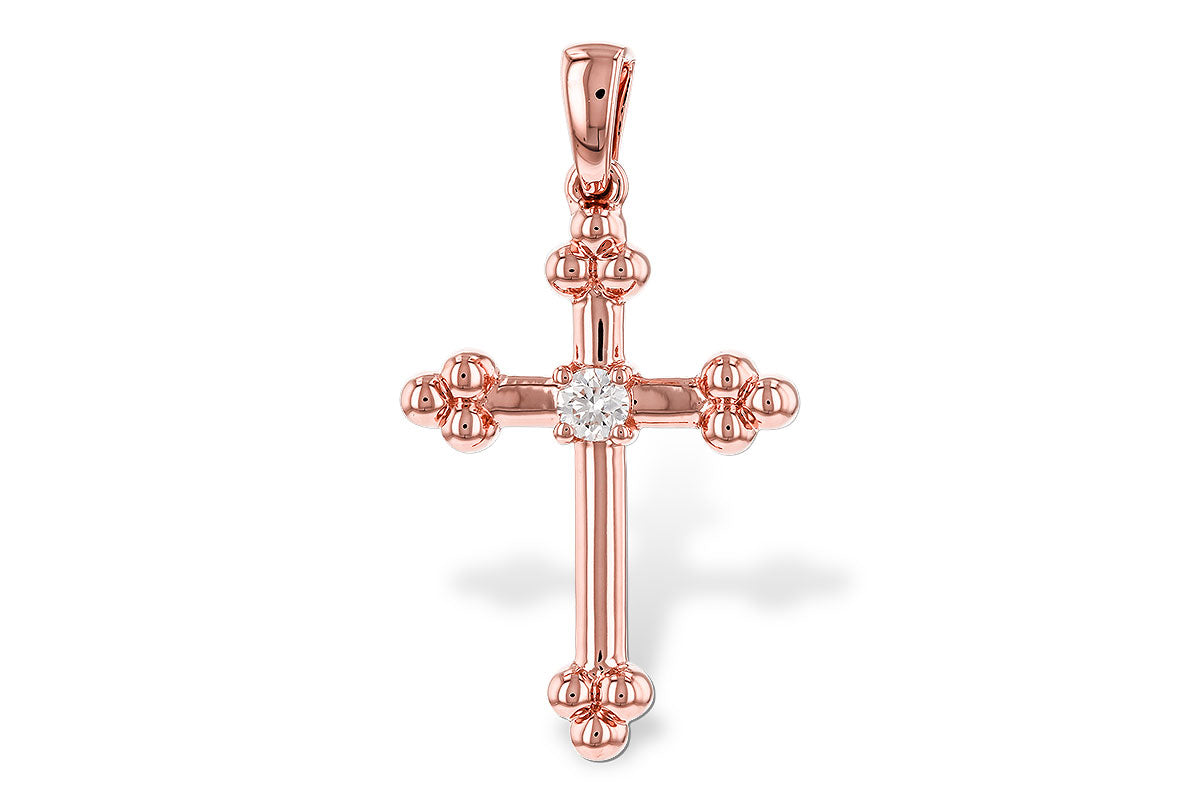 Allison Kaufman Diamond Pendant in 14K Rose Gold, 0.05 ctw (P6551)