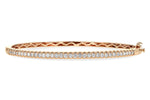 Allison Kaufman Diamond Bangle Bracelet in 14K Rose Gold, 0.95 ctw