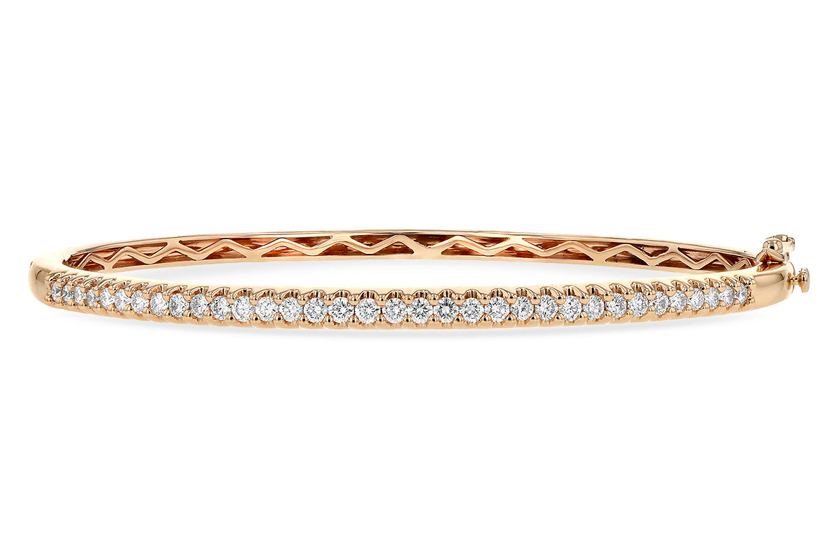 Allison Kaufman Diamond Bangle Bracelet in 14K Rose Gold, 0.95 ctw