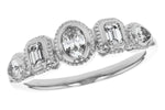 Allison Kaufman Fancy-Cut Diamond Ring in 14K White Gold, 0.50 ctw