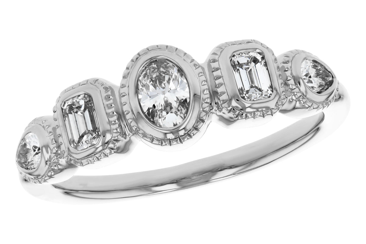 Allison Kaufman Fancy-Cut Diamond Ring in 14K White Gold, 0.50 ctw