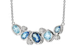 Allison Kaufman Blue Topaz & Diamond Necklace in 14K White Gold, 2.72 ctw, alternate view