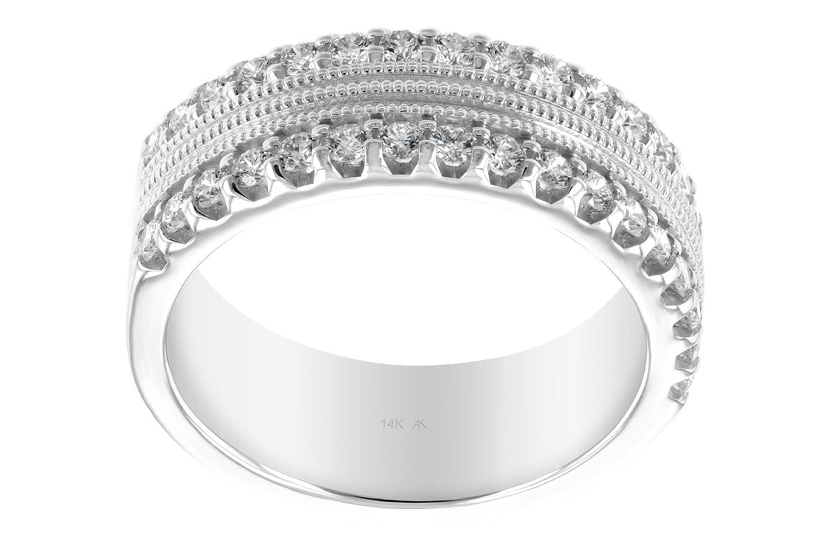 Allison Kaufman Diamond Wedding Band in 14K White Gold, 0.68 ctw, alternate view