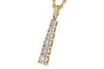 Allison Kaufman Diamond Necklace in 14K Yellow Gold, 0.25 ctw (N8513), alternate view