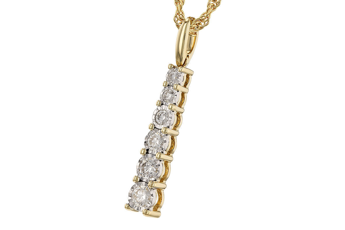 Allison Kaufman Diamond Necklace in 14K Yellow Gold, 0.25 ctw (N8513), alternate view