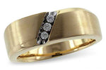 Allison Kaufman Diamond Men's Wedding Band in 14K Yellow Gold, 0.10 ctw