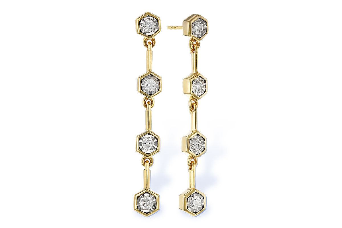 Allison Kaufman Diamond Earrings in 14K Yellow Gold, 0.25 ctw (E2342)