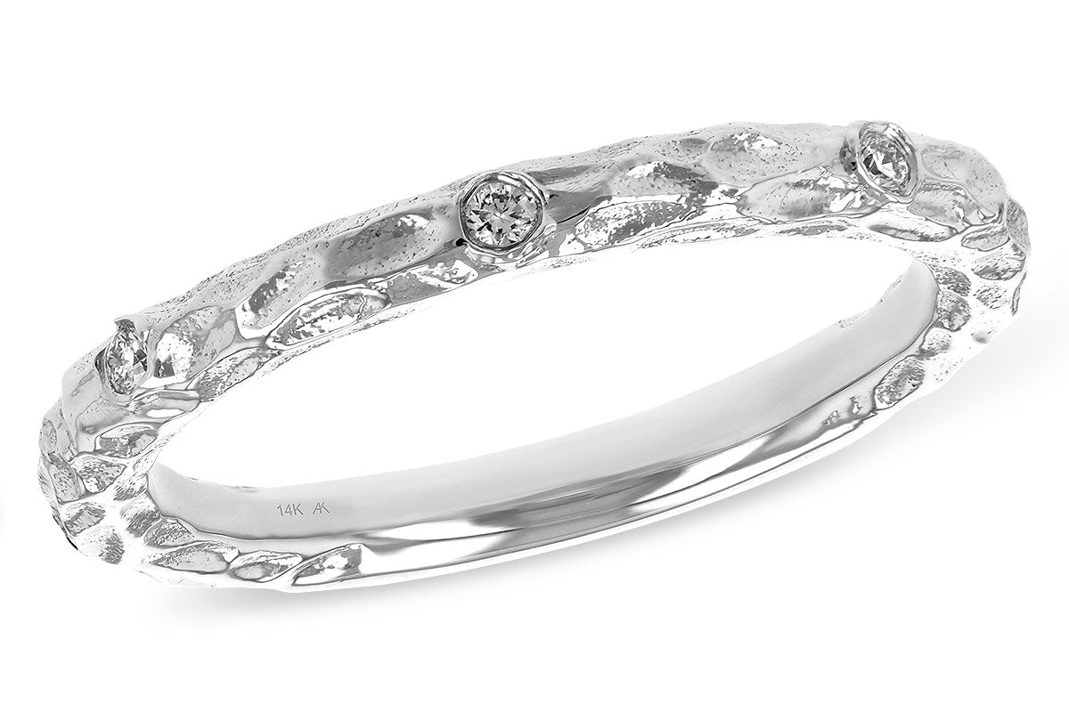 Allison Kaufman Diamond Wedding Band in 14K White Gold, 0.07 ctw
