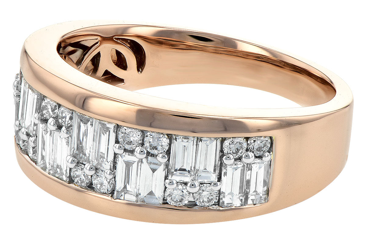 Allison Kaufman Baguette Diamond Wedding Band in 14K Rose Gold, 1.00 ctw, alternate view