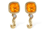 Allison Kaufman Citrine & Diamond Earrings in 14K Yellow Gold, 1.66 ctw