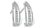 Allison Kaufman Diamond Earrings in 14K White Gold, 0.19 ctw