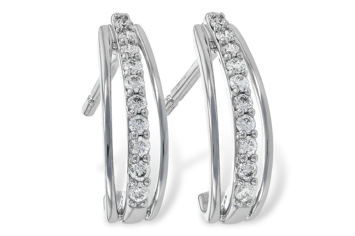 Allison Kaufman Diamond Earrings in 14K White Gold, 0.19 ctw