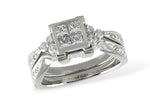 Allison Kaufman Diamond Bridal Set in 14K White Gold, 0.84 ctw