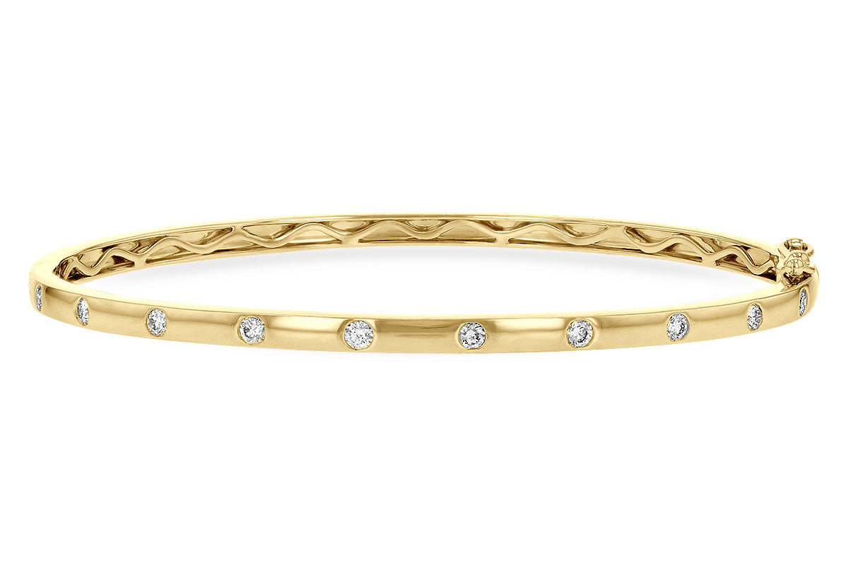 Allison Kaufman Diamond Bangle Bracelet in 14K Yellow Gold, 0.40 ctw