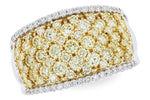 Allison Kaufman Yellow Diamond Wedding Band in 14K Yellow & White Gold, 1.75 ctw