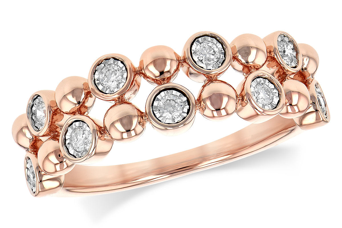 Allison Kaufman Diamond Wedding Band in 14K Rose Gold, 0.16 ctw