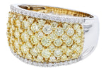 Allison Kaufman Yellow Diamond Wedding Band in 14K Yellow & White Gold, 1.75 ctw, alternate view