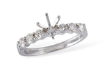 Allison Kaufman Diamond Engagement Ring Semi-Mount in 14K White Gold, 0.42 ctw (LR114-42)