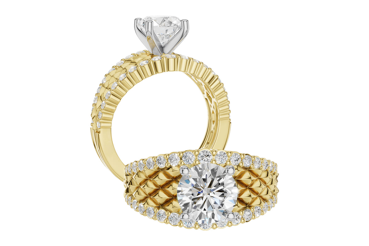 Allison Kaufman Diamond Engagement Ring Semi-Mount in 14K Yellow Gold, 0.50 ctw (L7912), alternate view