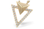 Allison Kaufman Diamond Necklace in 14K Yellow Gold, 0.11 ctw (N7786)