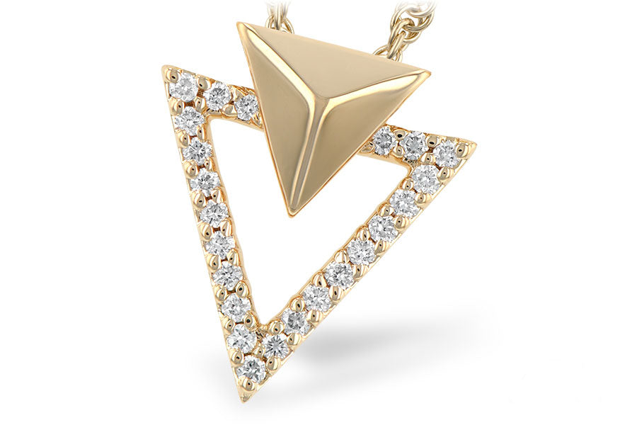 Allison Kaufman Diamond Necklace in 14K Yellow Gold, 0.11 ctw (N7786)