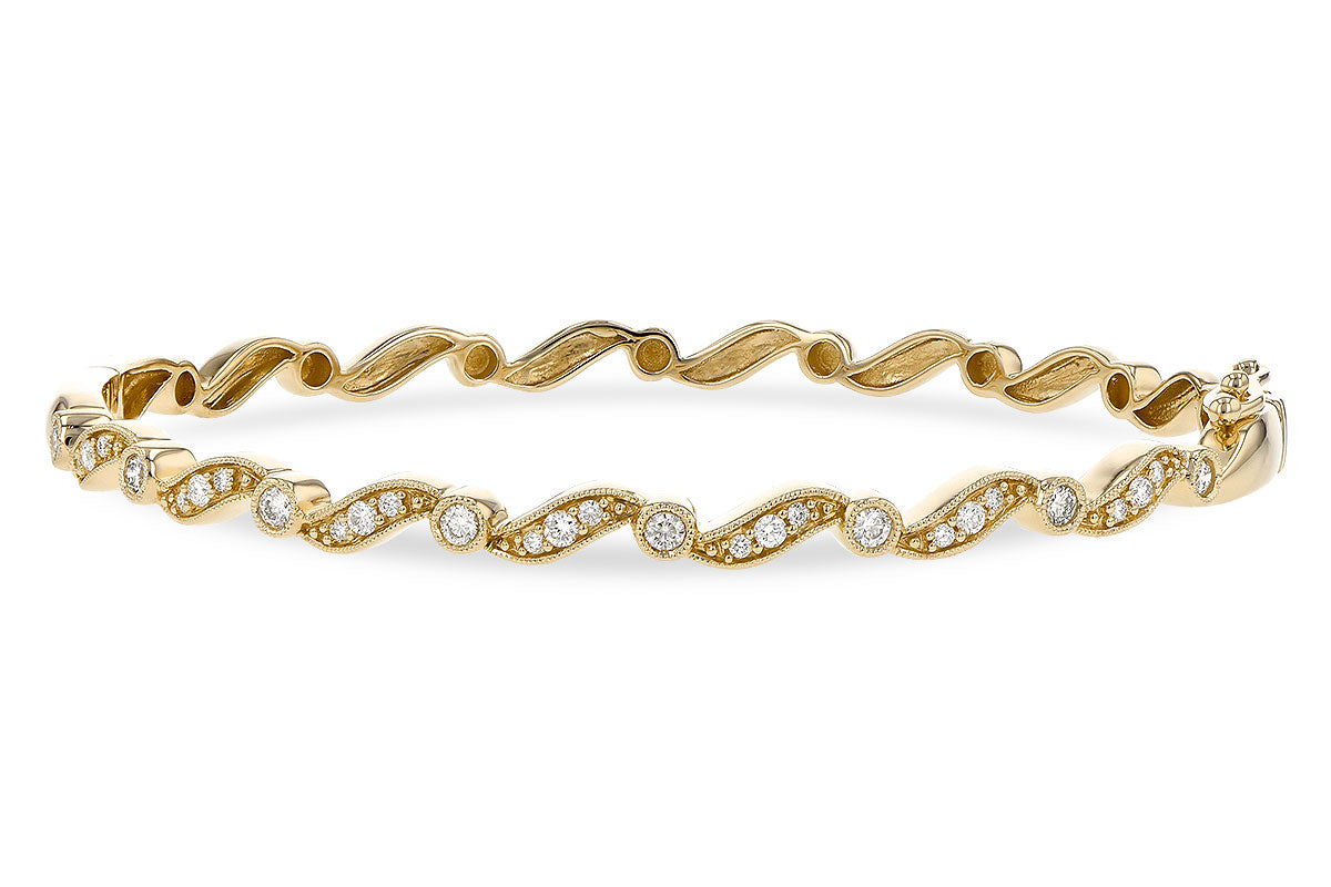 Allison Kaufman Diamond Bangle Bracelet in 14K Yellow Gold, 0.50 ctw (B1272)